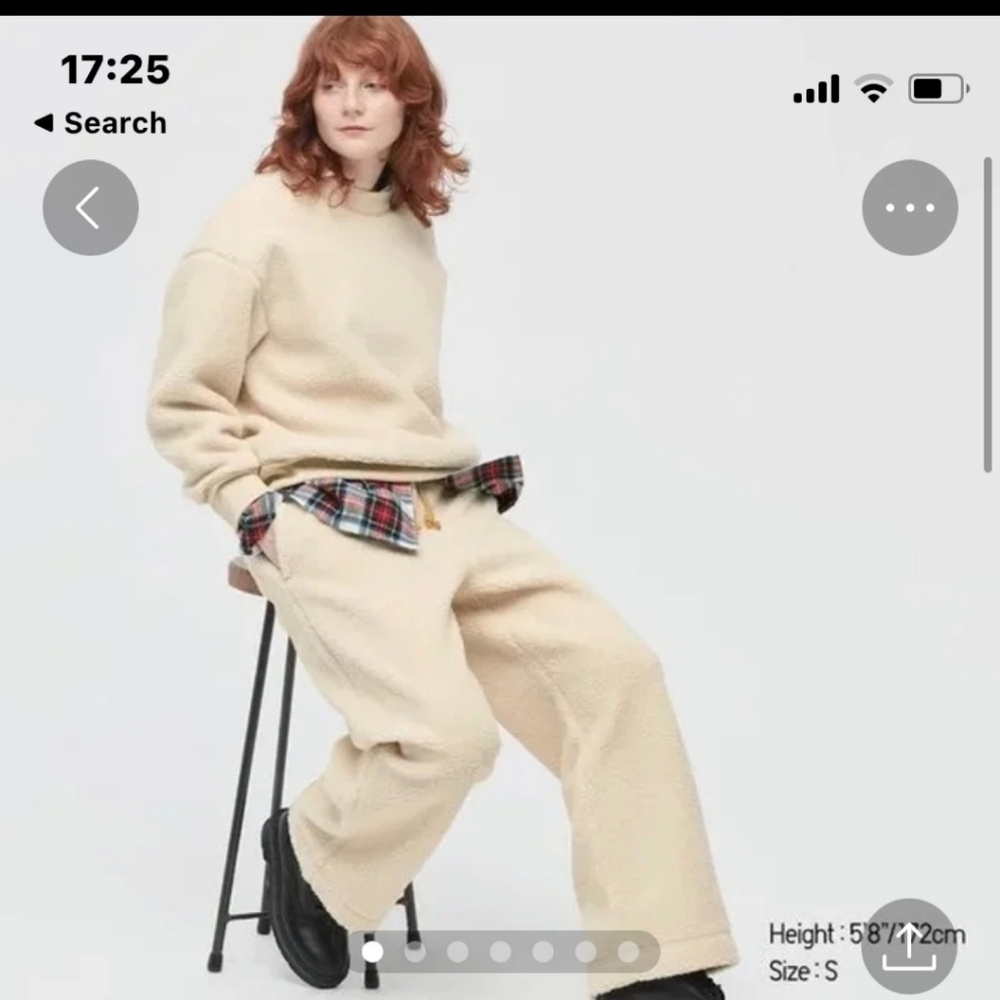 Uniqlo Limited Edition JW Anderson Sherpa Fleece Lined Sweatpants, Women's XL
